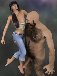 Haired male and small teen in 3d sex gallery