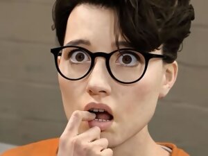 Nerdy Nonbinary Girl Takes Thick BBC in Prison